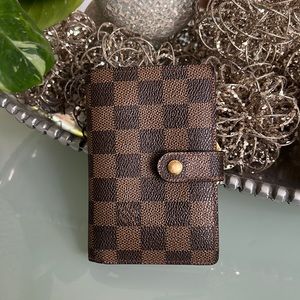 Auth Louis Vuitton Damier Porte Monnaie Billets Viennois Wallet